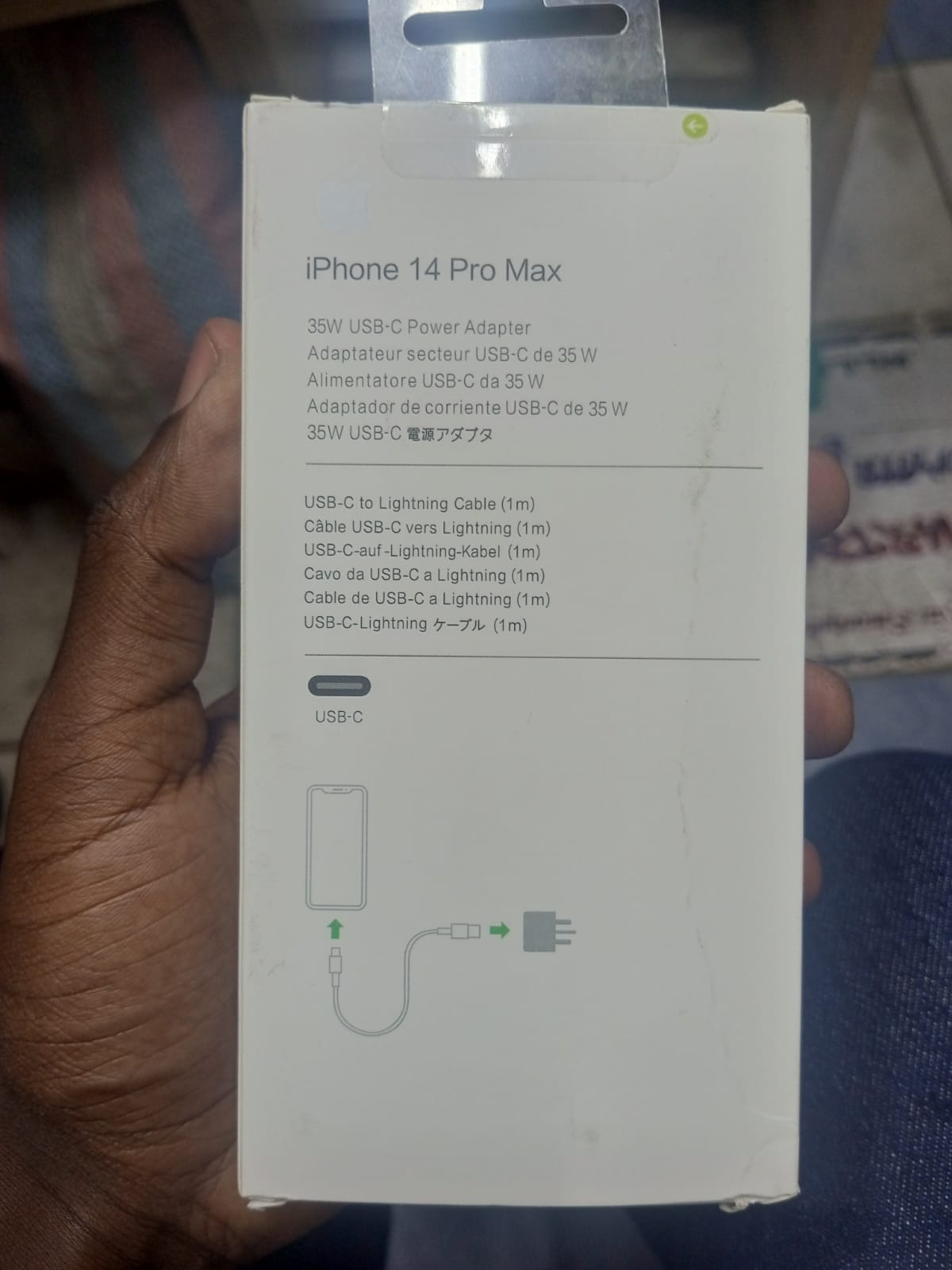 Apple 25W Original Fast Charger Adapter For iPhone 11/12/13/ 14/14Pro/14 Max/ 14 Pro Max with USB-C to Lightning Cable