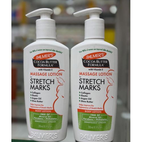 Palmer's Cocoa Butter Formula Massage Lotion For Stretch Marks, Pregnancy Skin Care Belly Cream Weight Fluctuation with Collagen, Elastin, Argan OIl and Shea Butter. Helps in removing stretch marks