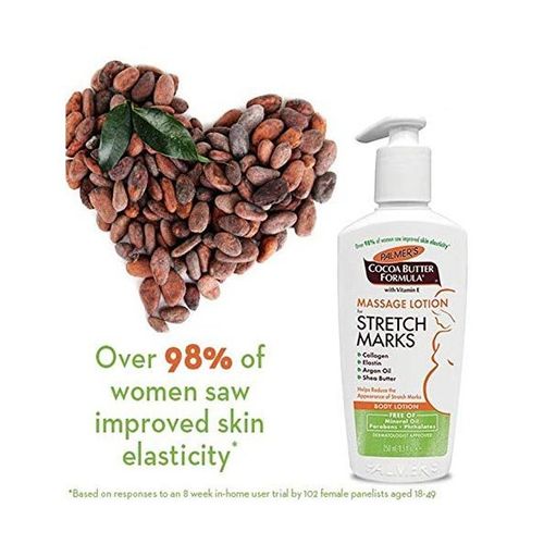 Palmer's Cocoa Butter Formula Massage Lotion For Stretch Marks, Pregnancy Skin Care Belly Cream Weight Fluctuation with Collagen, Elastin, Argan OIl and Shea Butter. Helps in removing stretch marks