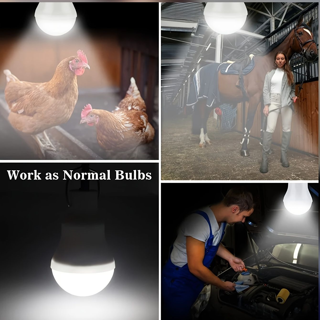 Solar LED Bulb, Smart Outdoor Emergency Lighting Hook, Outdoor Flashlight, Camping Lamp, Portable Solar LED Bulb (with Solar Panel), Camping Searchlight, Adventure Lighting, Fishing Lighting, Christma