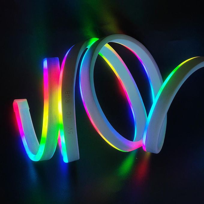 5m LED Neon Rope Light – RGB IC Smart Control, Waterproof, Flexible Neon Strip with App Control (Android & iOS)