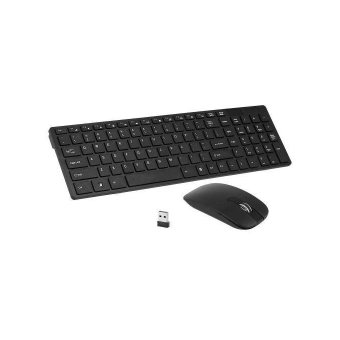 Wireless Mini Keyboard and Mouse Combo – 2.4GHz USB Receiver Compact Keyboard Set for Laptop, PC & Smart TV