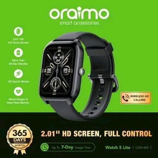 Watch 5 Lite Smartwatch 2.01" HD Screen, 7-Day Battery, 100+ Sports Modes, Blood Oxygen