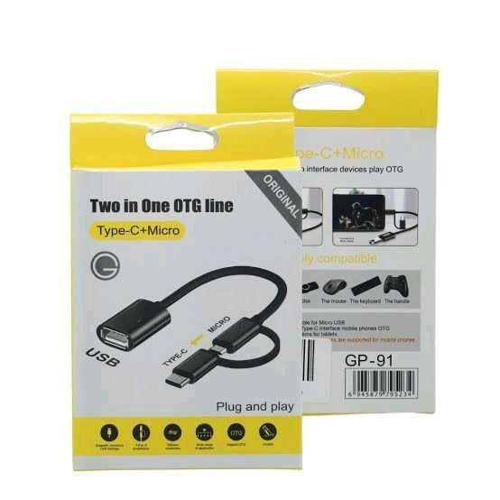 2-in-1 OTG Cable Type-C & Micro USB – USB On-The-Go Adapter for Android