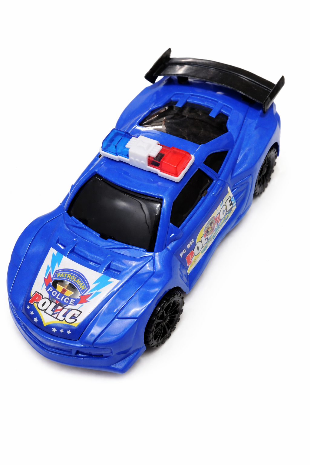 Plastic Police Toy Car – Patrol Vehicle with Police Markings, Durable Lightweight Design for Imaginative Play