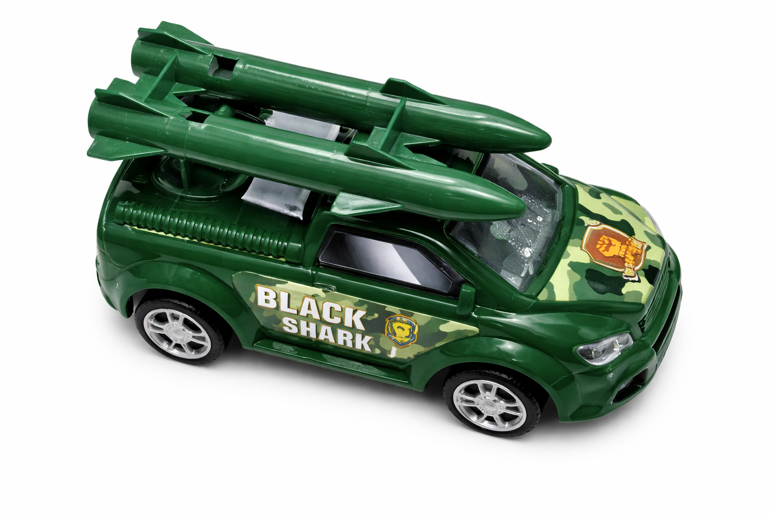 Military Style Toy Car with Missile Launcher – Kids Shooting Car Toy, Durable Plastic SUV, Friction Powered Action Vehicle, Educational Fun Toy for Boys & Girls