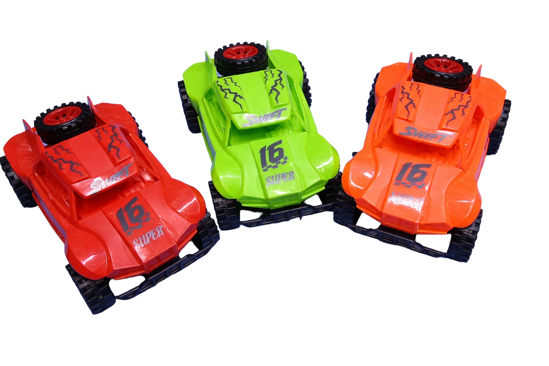 1PC Kids Racing Toy Car Durable Plastic Off-Road Mini Car with Big Wheels, Bright Color (Red/Green/Orange) – Fun Educational Toy for Boys & Girls, Indoor & Outdoor Play