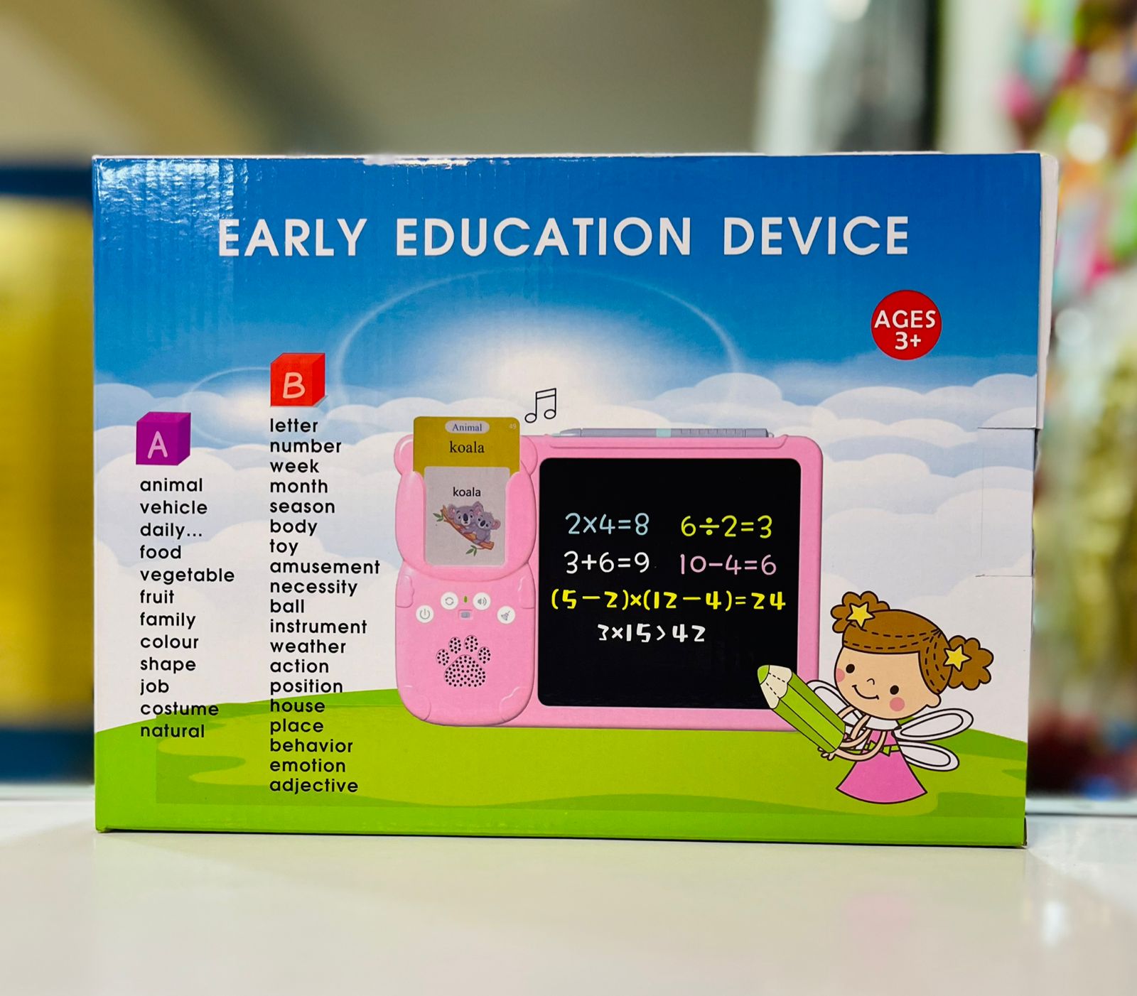 2-in-1 Talking Flash Card Reader & LCD Writing Tablet – Bilingual Early Education Device with 224-510 Sight Words Speech Therapy Toy for Toddlers Age 3-8, Rechargeable Learning Tablet with Drawing Pad