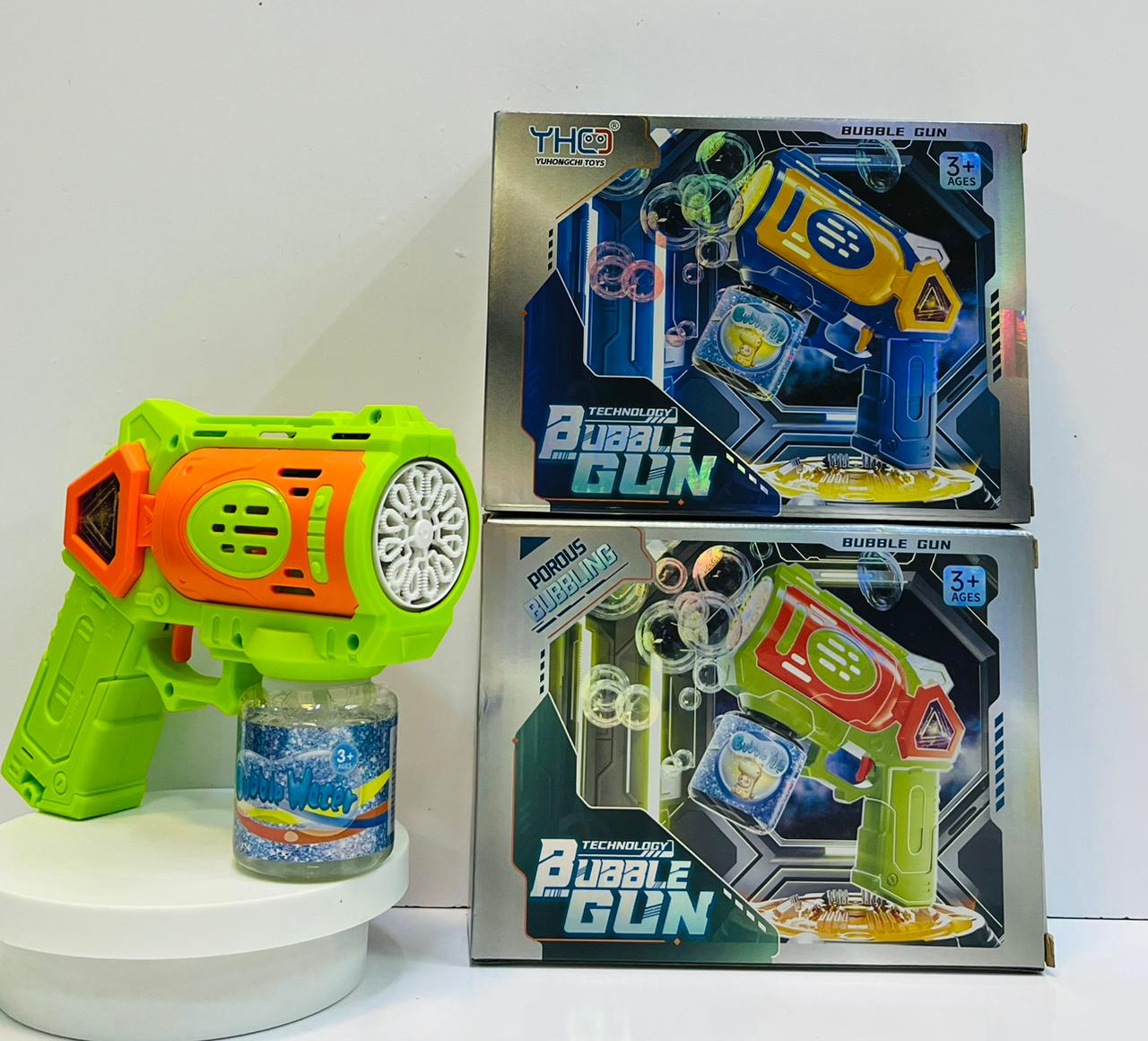 Funny Bubbles Electric Bubble Gun – Automatic Bubble Blaster with Continuous Stream, Battery-Operated Toy for Kids Aged 3+, Outdoor Party and Playtime Fun