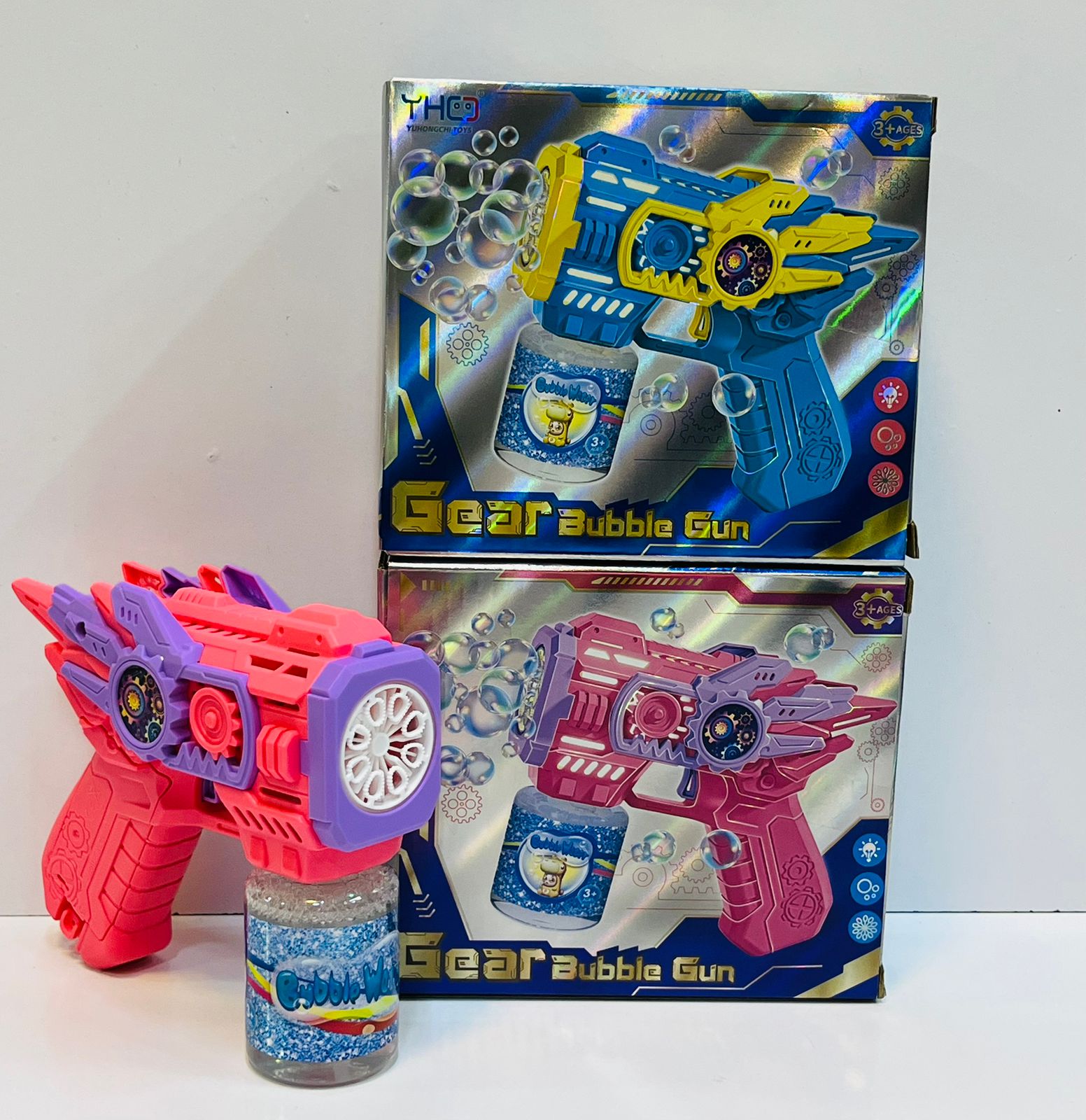 Funny Bubbles Electric Bubble Gun – Automatic Bubble Blaster with Continuous Stream, Battery-Operated Toy for Kids Aged 3+, Outdoor Party and Playtime Fun