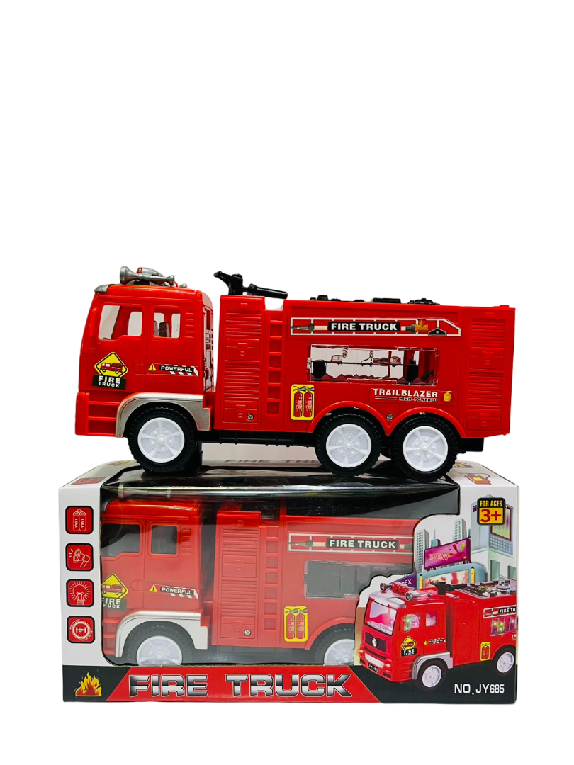 Trailblazer Fire Truck Toy – Lights & Sirens, Bump & Go Action, Durable Plastic designed to bring the excitement of emergency response into your child's playroom