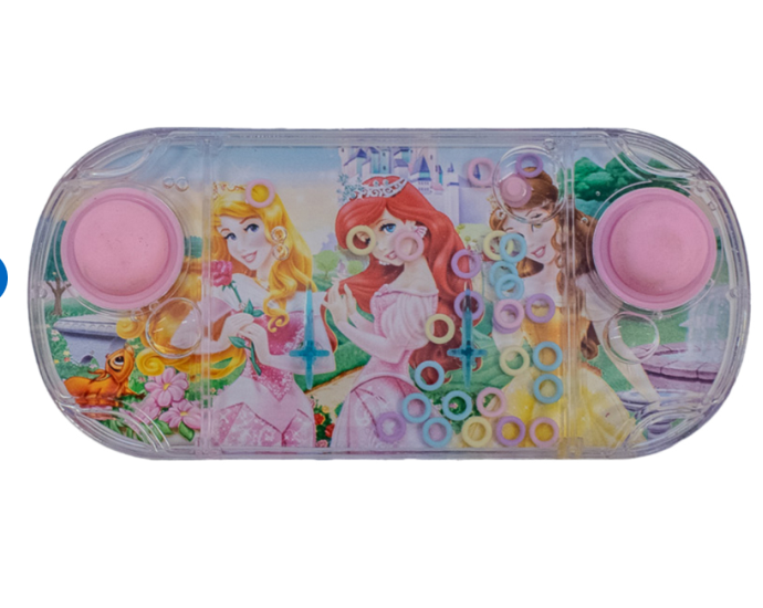 Handheld Disney Princess Water Ring Toss Game – Portable Arcade Toy with Magical Underwater Theme, Classic Retro Water Game Featuring Ariel, Cinderella, Belle & More