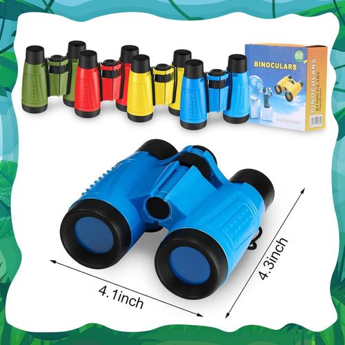 Toy Binoculars with Neck String – Assorted Colors Novelty Binoculars for Camping, Birthday Party Supplies, Nature Exploration Toys for Kids Outdoor Adventures (Multicolor)