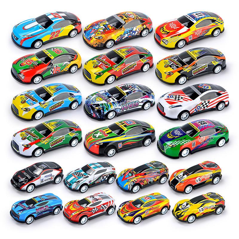 2PCS Die Cast Mini Racing Car for Kids – 7cm Pull-Back Metal Toy Vehicles, Friction Powered Racing Cars with Light & Sound, Assorted Designs for Boys & Girls