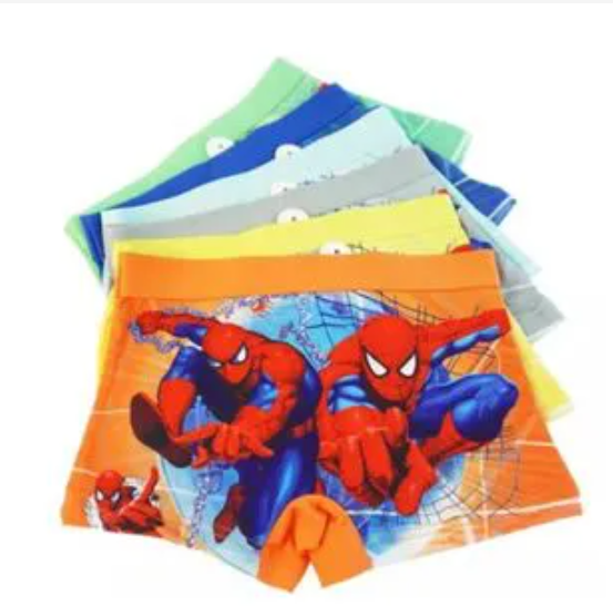 6 PCS Cartoon Themed Kids Boxers - Soft Cotton Boys Underwear Briefs with Fun Prints (Cars, Dinosaurs, Superheroes) - Comfortable Elastic Waistband for Daily Wear