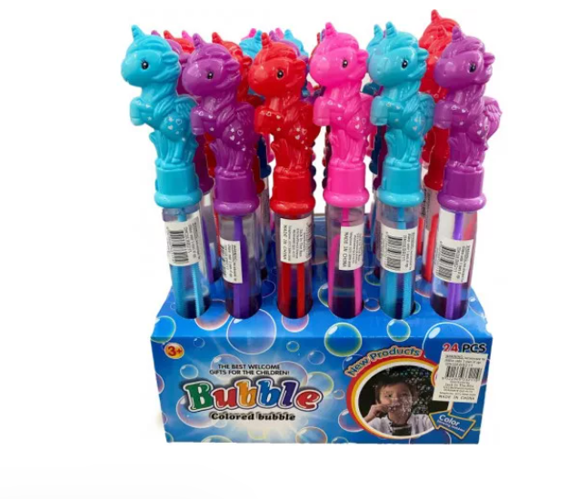 Unicorn Bubble Stick for Kids – Magic Sword Bubble Wand with Solution, Outdoor Summer Party Toy for Boys & Girls Ages 3+, Pre-Filled Bubble Stick for Birthday Favors & Garden Play