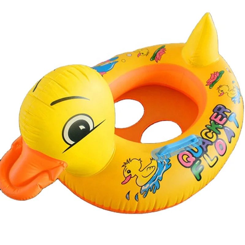 Duck Baby Kids Inflatable Swimming Floater – Toddler Pool Float with Safety Seat & Double Handles, Durable PVC Swim Ring for Ages 6 Months to 3 Years, Summer Water Training Toy