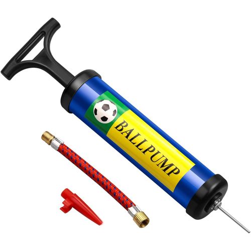 Portable Hand Pump for Sports Balls – Compact Manual Air Pump with Needles & Hose, Inflator for Soccer Basketball Volleyball & Balloons, Lightweight Travel Pump for Kids & Adults