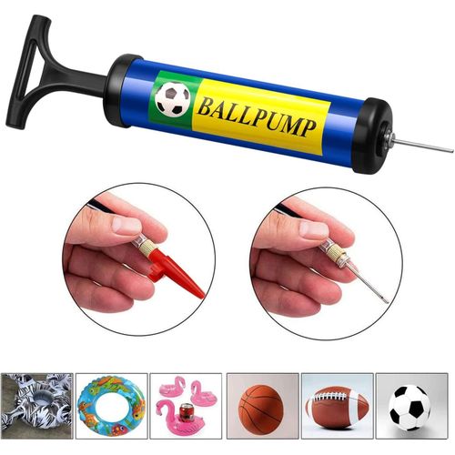 Portable Hand Pump for Sports Balls – Compact Manual Air Pump with Needles & Hose, Inflator for Soccer Basketball Volleyball & Balloons, Lightweight Travel Pump for Kids & Adults