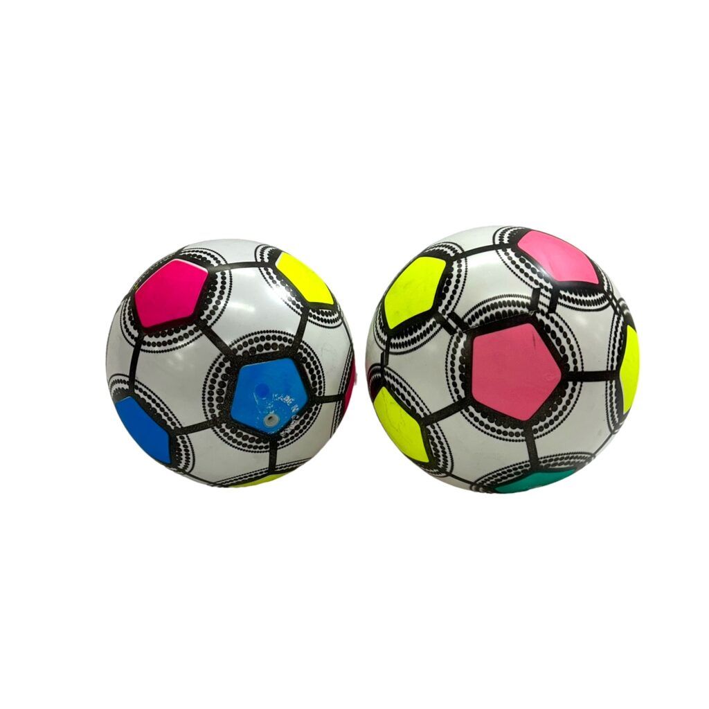 Colorful SOCCER BALL – Neon Multi‑Color Design with Durable PVC Material, Inflatable Sports Ball for Kids and Adults (1pc, Assorted Colors)