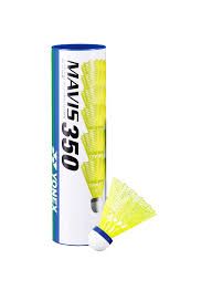 Yonex Mavis 350 Badminton Shuttlecocks – Pack of 6 Durable Nylon Shuttles with Consistent Flight Performance for Training and Match Play