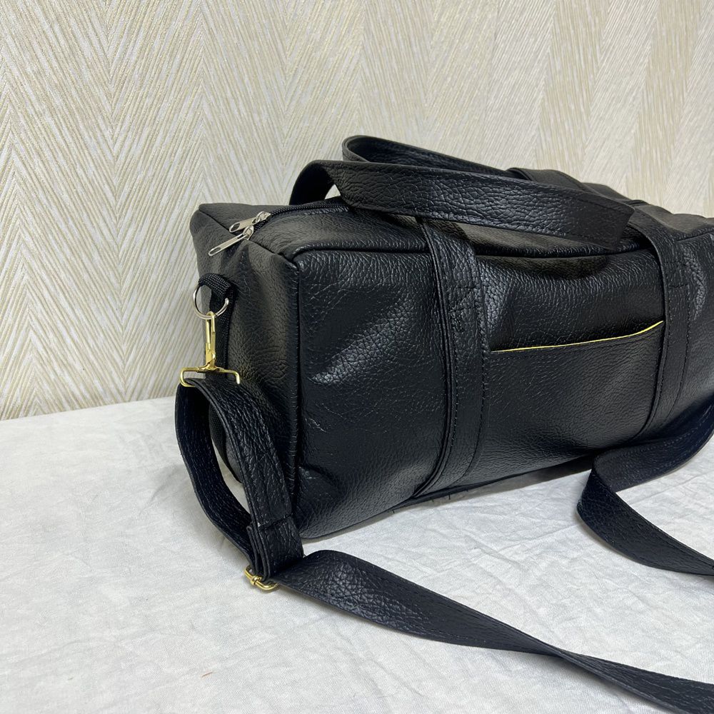 Leather gym bag