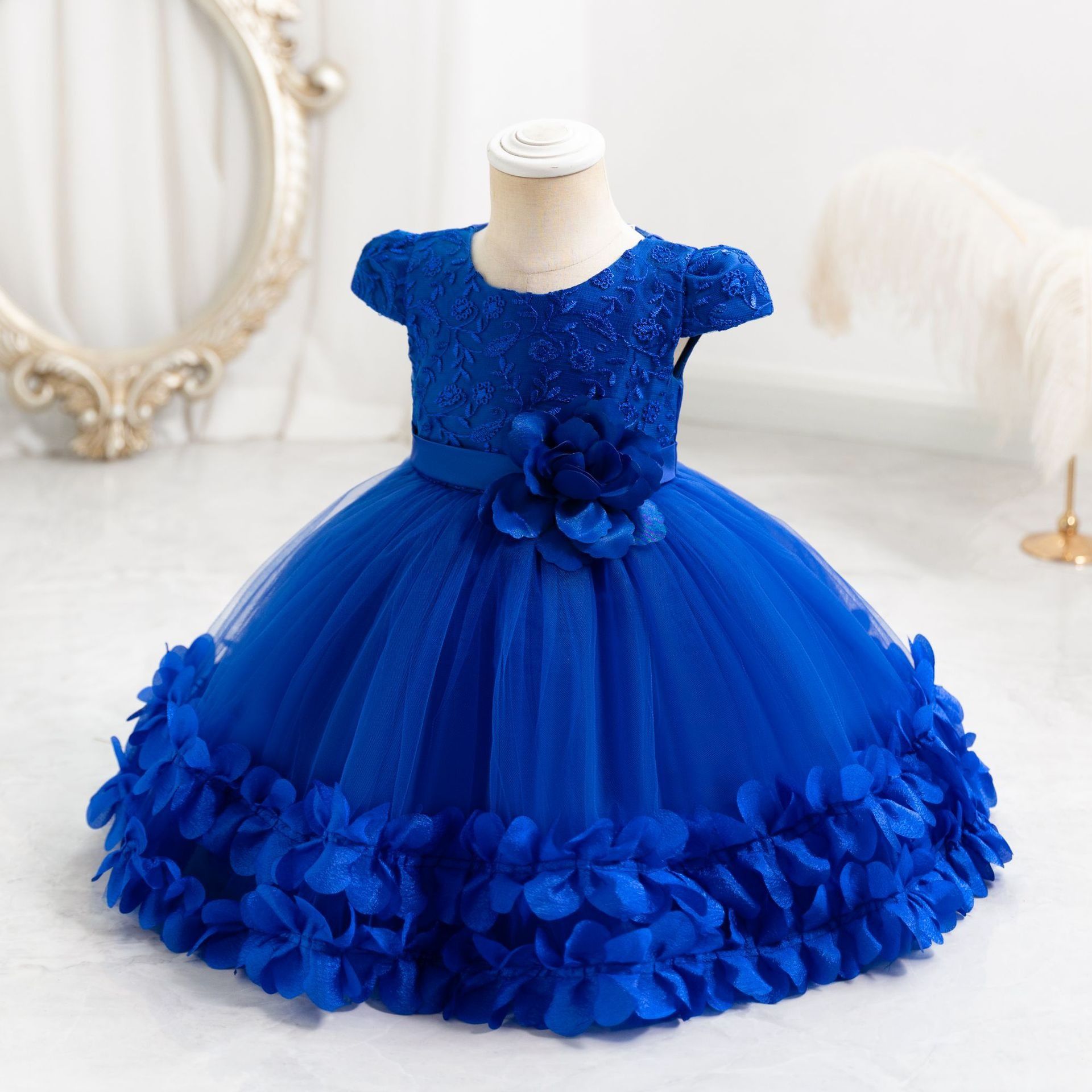 Girls Princess Dress Tulle Party Dress Kids Birthday Wedding Dress Performance Dress