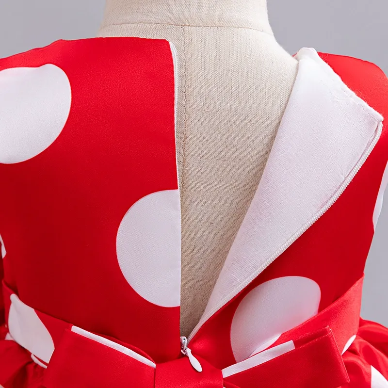 New Polka Dot Girls Dress Sleeveless Princess Dress Kids Birthday Party Dress Girl Party Dress