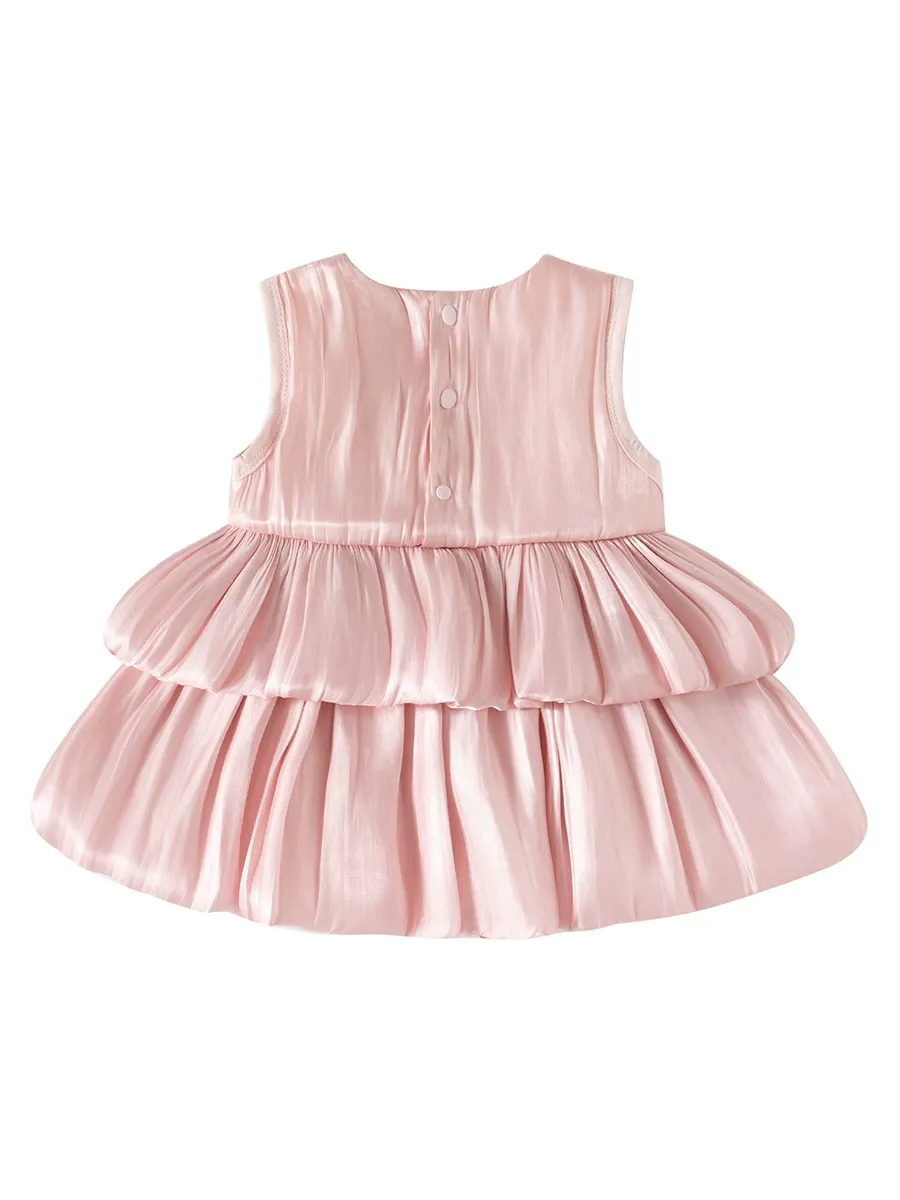 Baby Girl Sleeveless Bow Tutu Dress Princess Party Dress 59-90cm