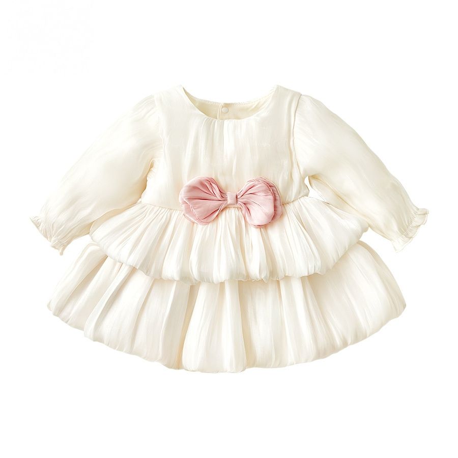 Spring Autumn Baby Girl Dress Long Sleeve Princess Tutu Dress Toddler Birthday Party Cake Dress Elegant Puffy Girl Outfit