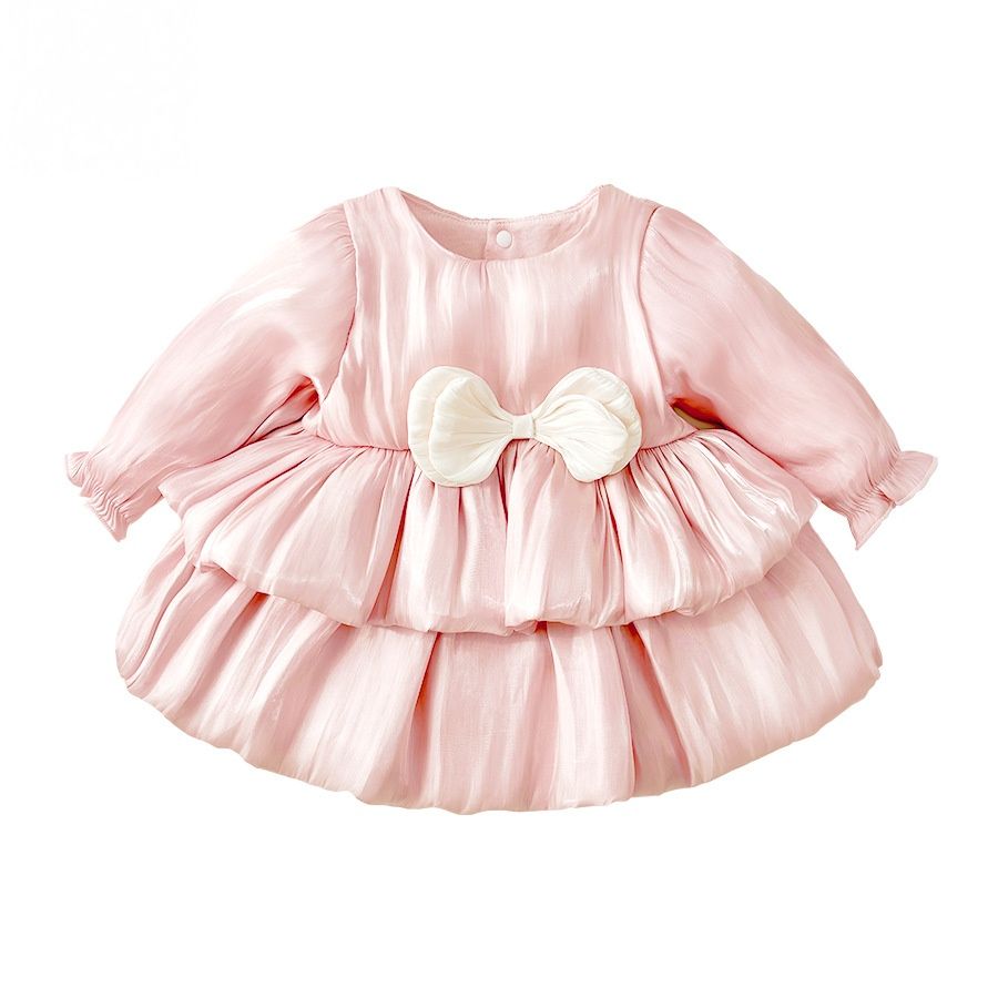 Spring Autumn Baby Girl Dress Long Sleeve Princess Tutu Dress Toddler Birthday Party Cake Dress Elegant Puffy Girl Outfit