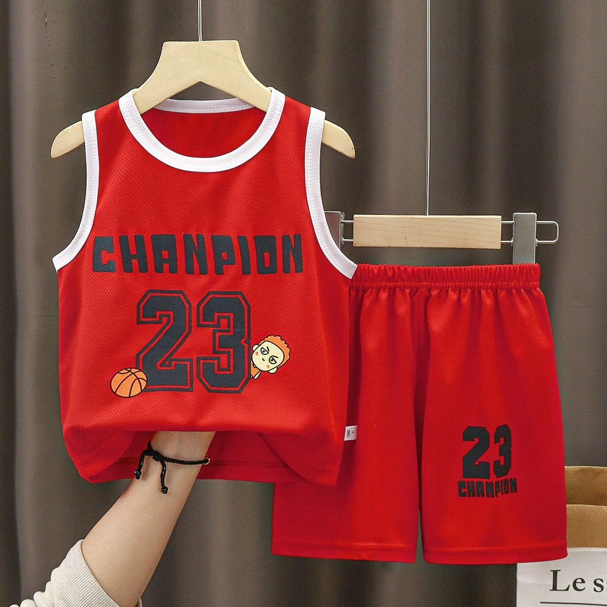 Children Basketball Jersey Set Boys Girls Quick Dry Sports Suit Summer Kids Training Outfit Athletic Shorts Set 90-160cm