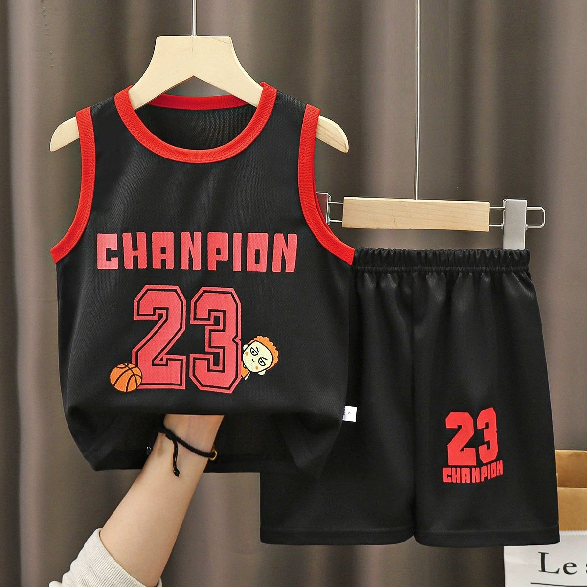 Children Basketball Jersey Set Boys Girls Quick Dry Sports Suit Summer Kids Training Outfit Athletic Shorts Set 90-160cm