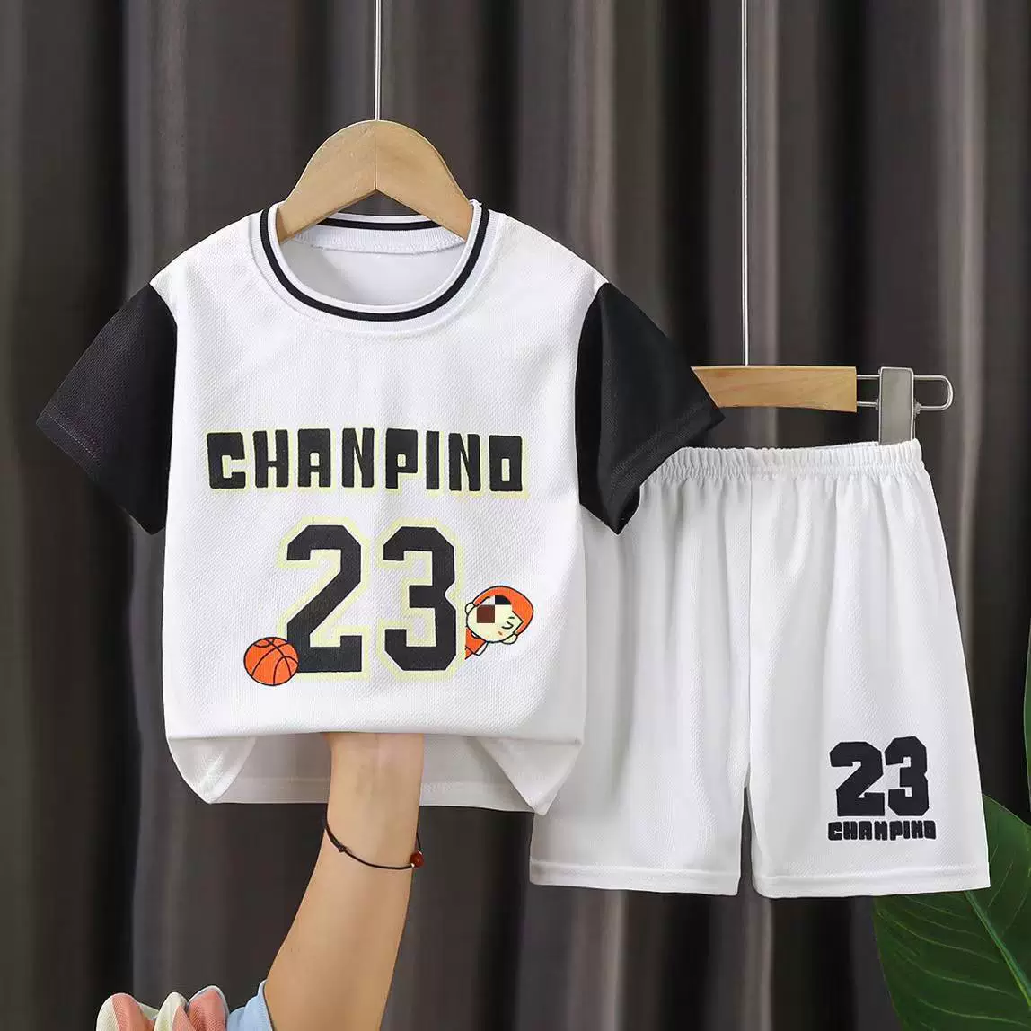 Children Basketball Jersey Set Boys Girls Quick Dry Sports Suit Summer Kids Training Outfit Athletic Shorts Set 90-160cm