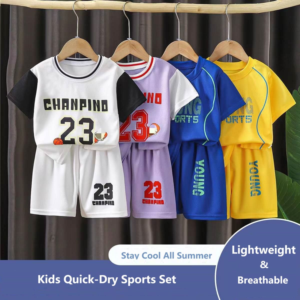 Children Basketball Jersey Set Boys Girls Quick Dry Sports Suit Summer Kids Training Outfit Athletic Shorts Set 90-160cm