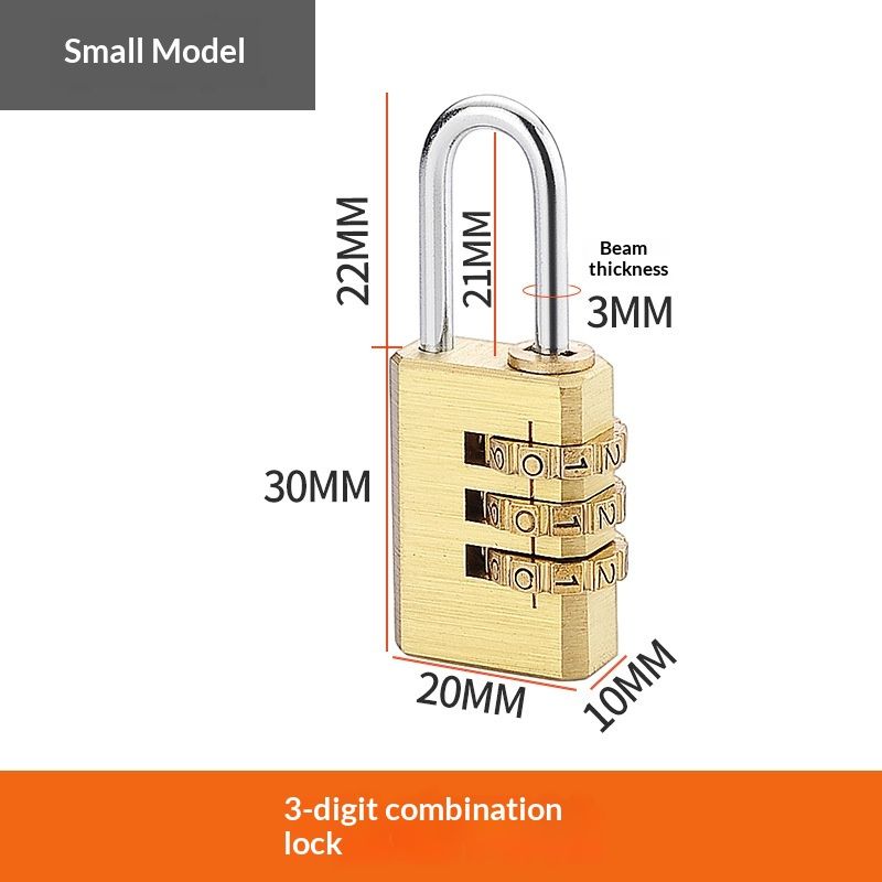 Combination copper lock for security doors, student apartments, luggage, university dormitories, copper padlock with combination, wholesale combination locks