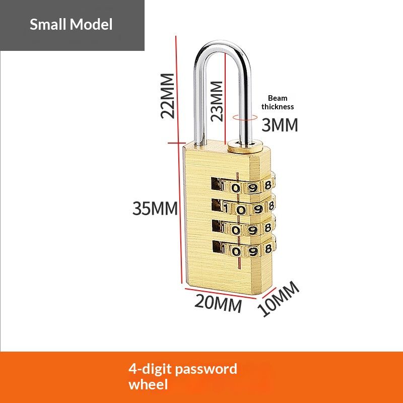 Combination copper lock for security doors, student apartments, luggage, university dormitories, copper padlock with combination, wholesale combination locks