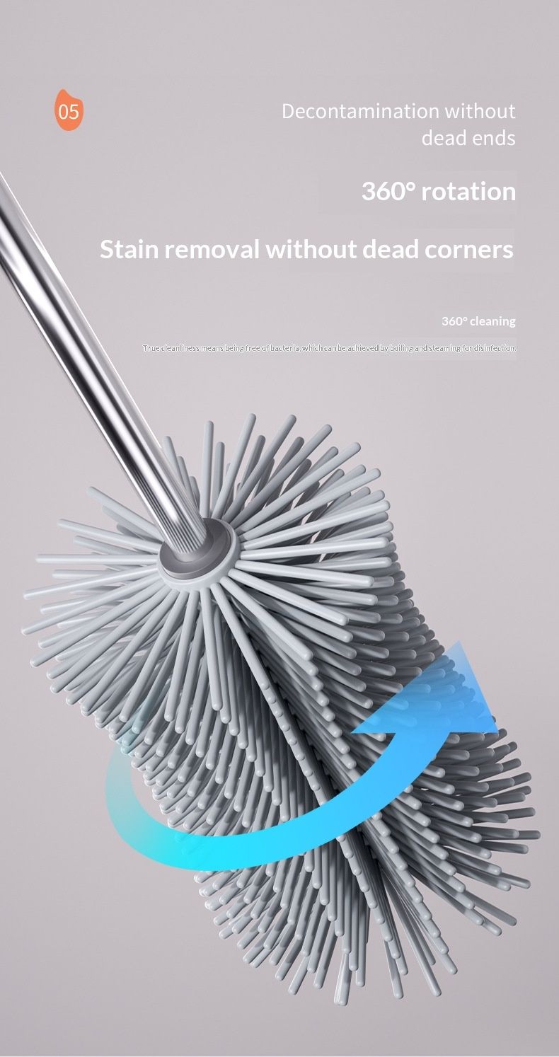 Long-handled cup brush, labor-saving cup washing tool, multi-purpose cup cleaning brush, baby bottle brush, silicone brush that reaches all corners and removes tea stains