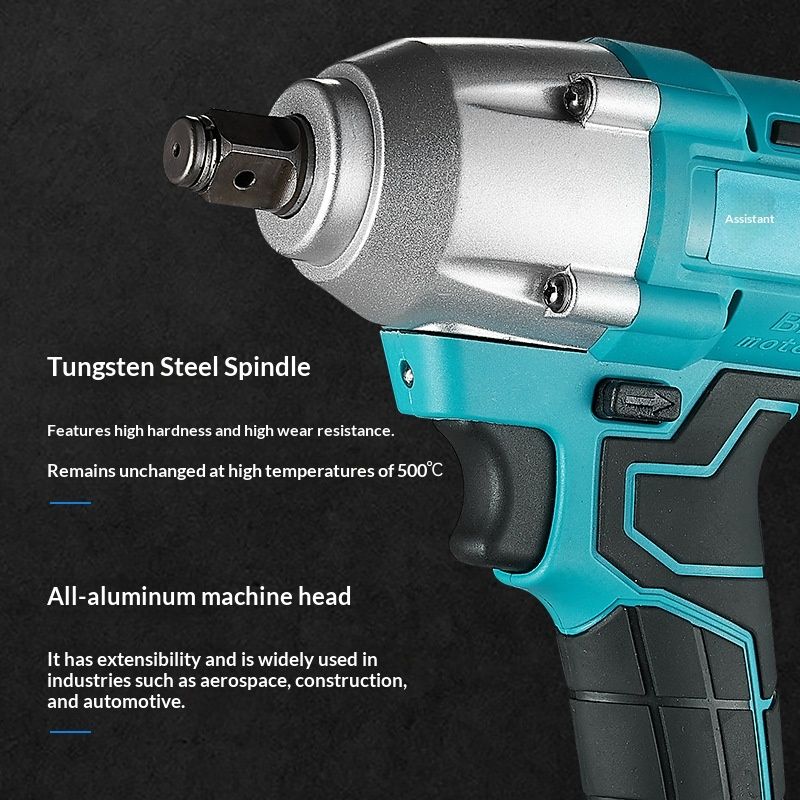 Zuoguan Brushless Wrench Lithium Battery Charging Impact Wrench Car Scaffold Worker Carpenter Electric Wrench