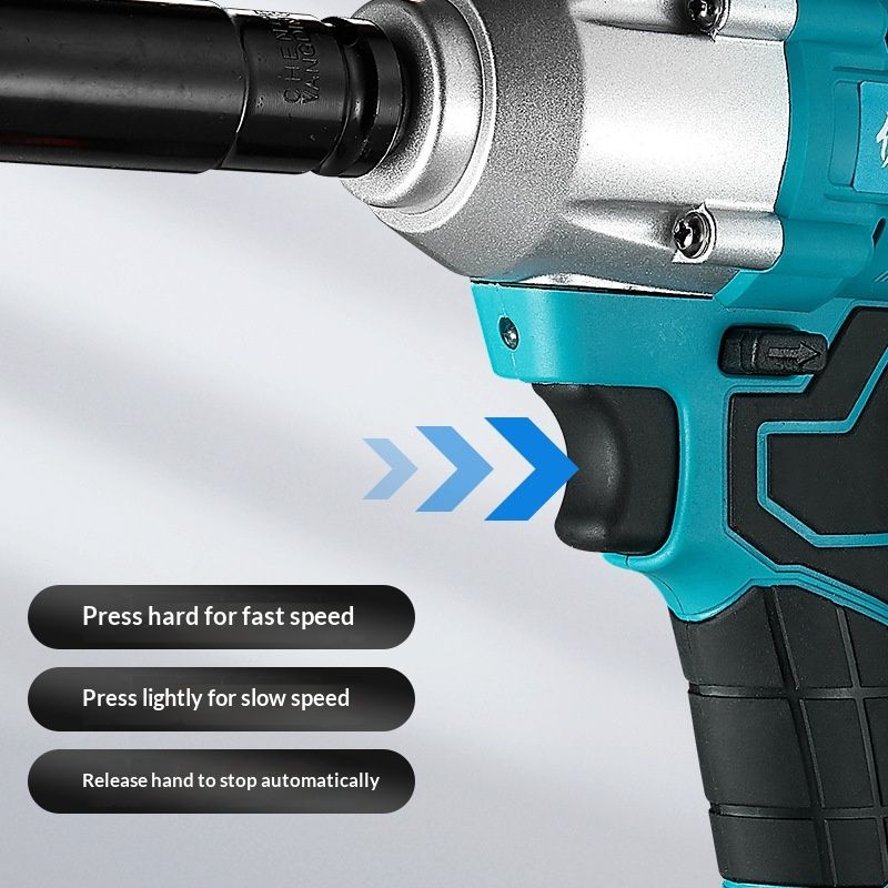 Zuoguan Brushless Wrench Lithium Battery Charging Impact Wrench Car Scaffold Worker Carpenter Electric Wrench