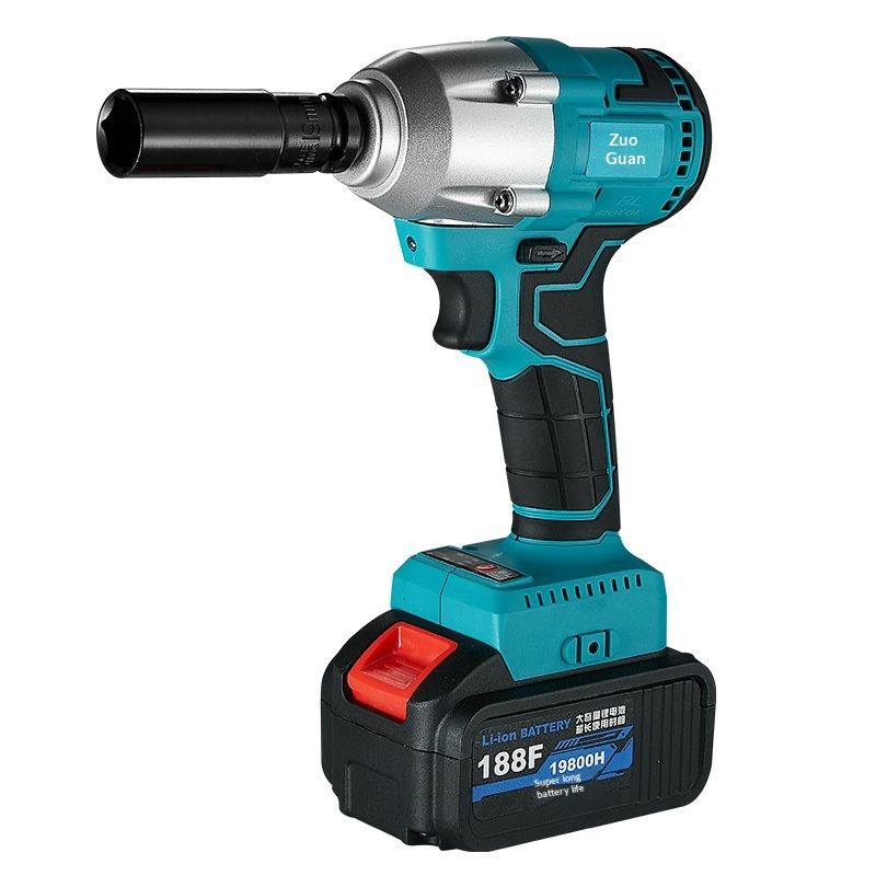 Zuoguan Brushless Wrench Lithium Battery Charging Impact Wrench Car Scaffold Worker Carpenter Electric Wrench