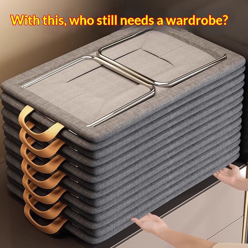 Clothing storage box for home use, for storing clothes and pants, organizer box, dormitory fabric wardrobe, layered storage magic, storage basket