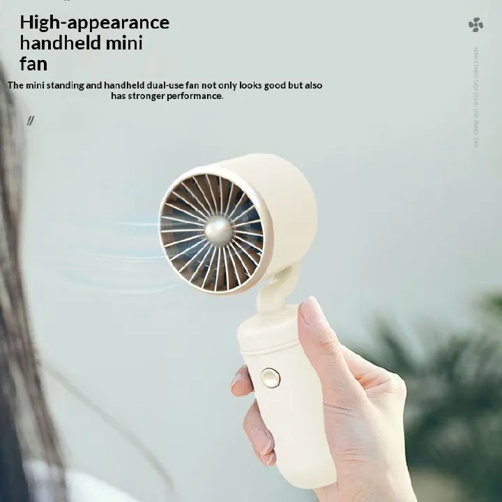 Turbo USB Rechargeable Handheld Mini Fan Summer Student Portable Simple Personal Desktop Fan