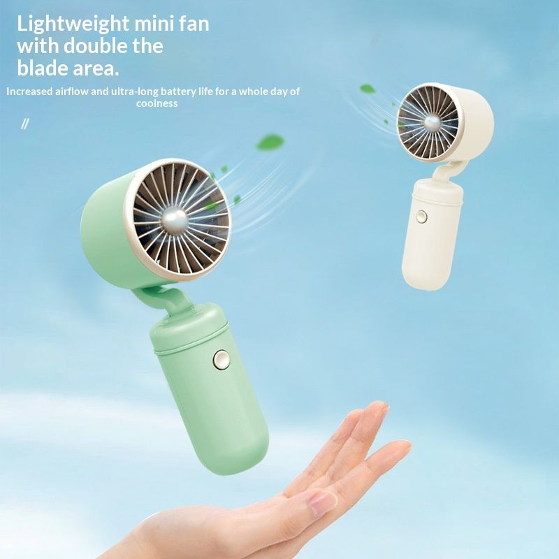 Turbo USB Rechargeable Handheld Mini Fan Summer Student Portable Simple Personal Desktop Fan