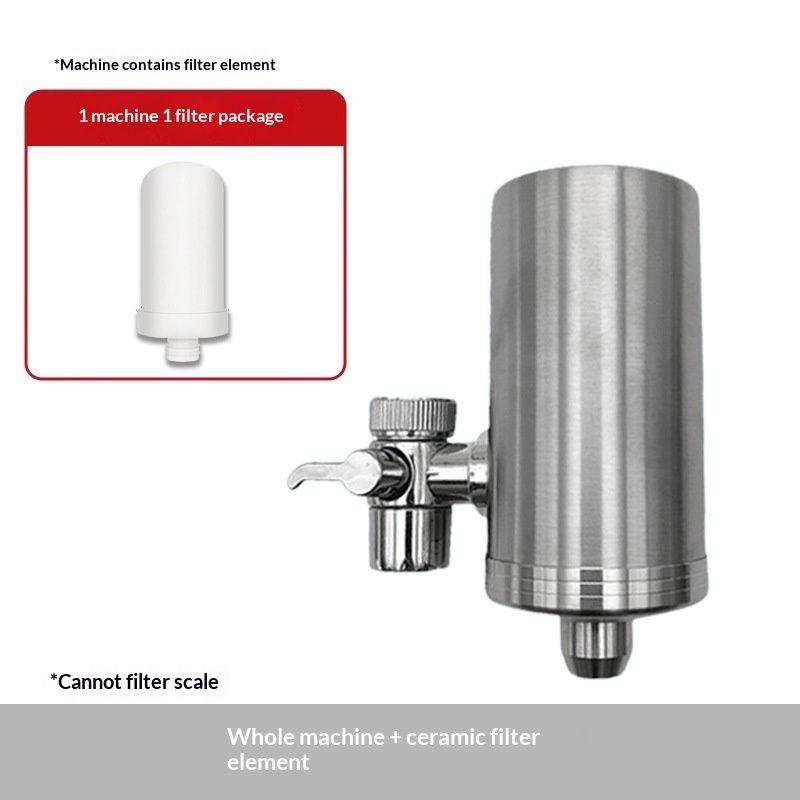 Tap Water Purifier Ceramic Filter Core Water Purifier Accessories Home Kitchen Filter Stainless Steel Faucet Water Purifier