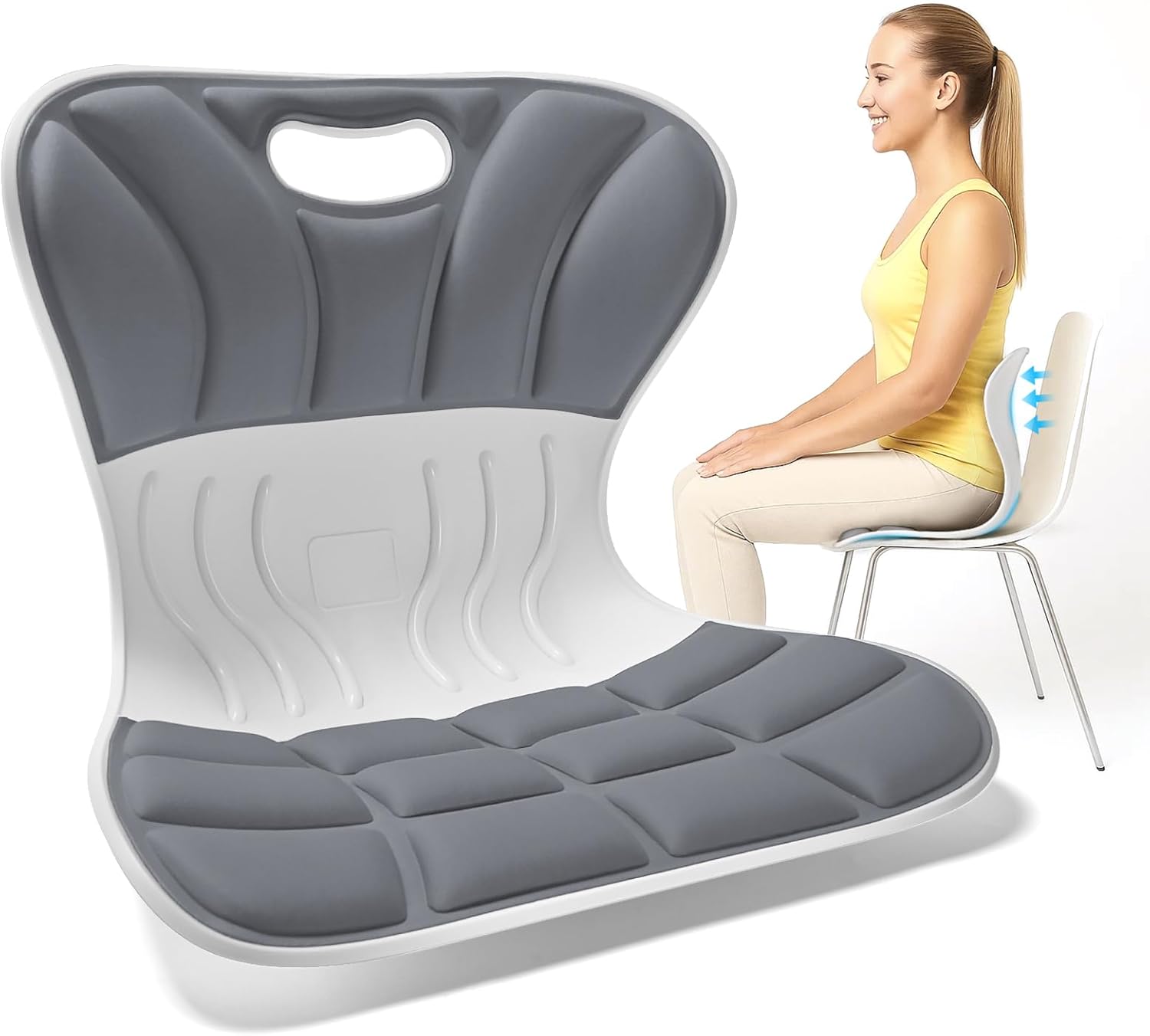 Seat Posture Corrector Orthopedic Sitting Support Cushion for Back Pain Relief and Spine Alignment Office Chair