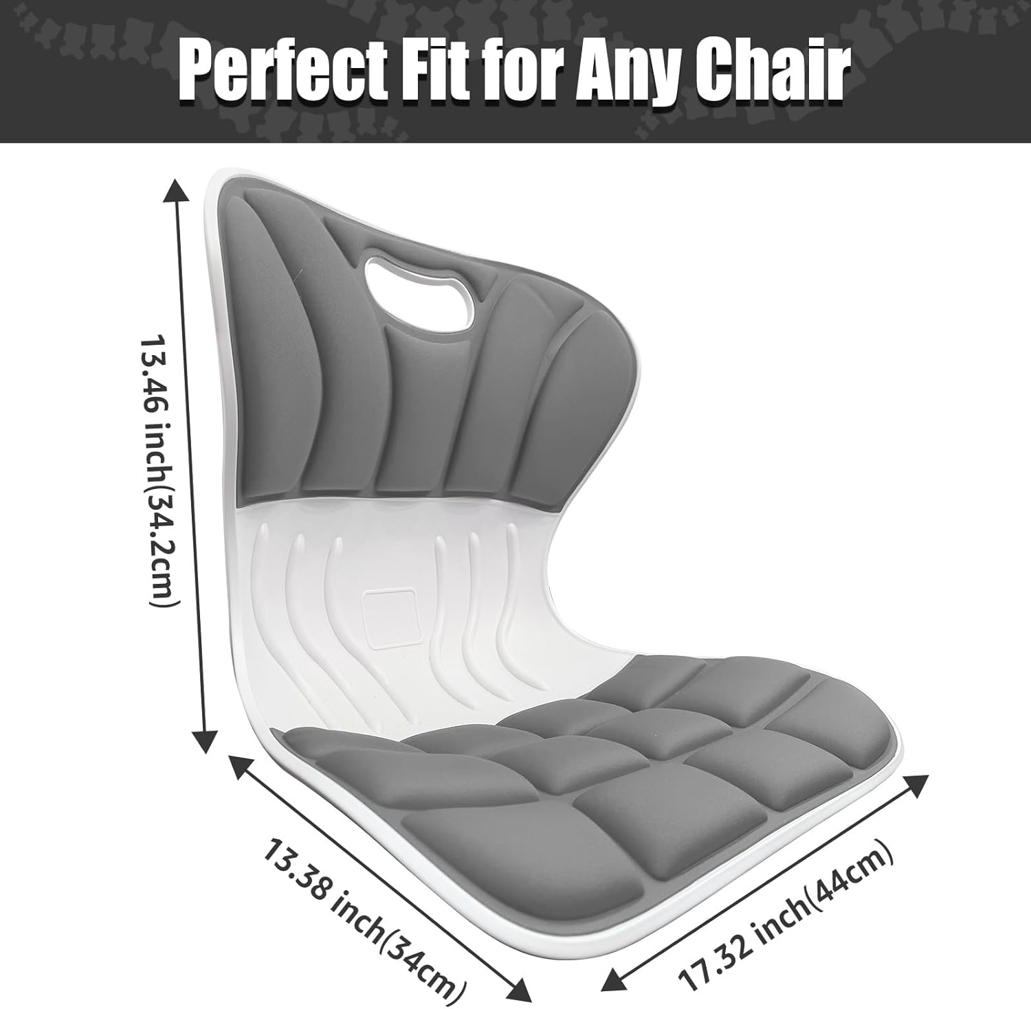 Seat Posture Corrector Orthopedic Sitting Support Cushion for Back Pain Relief and Spine Alignment Office Chair
