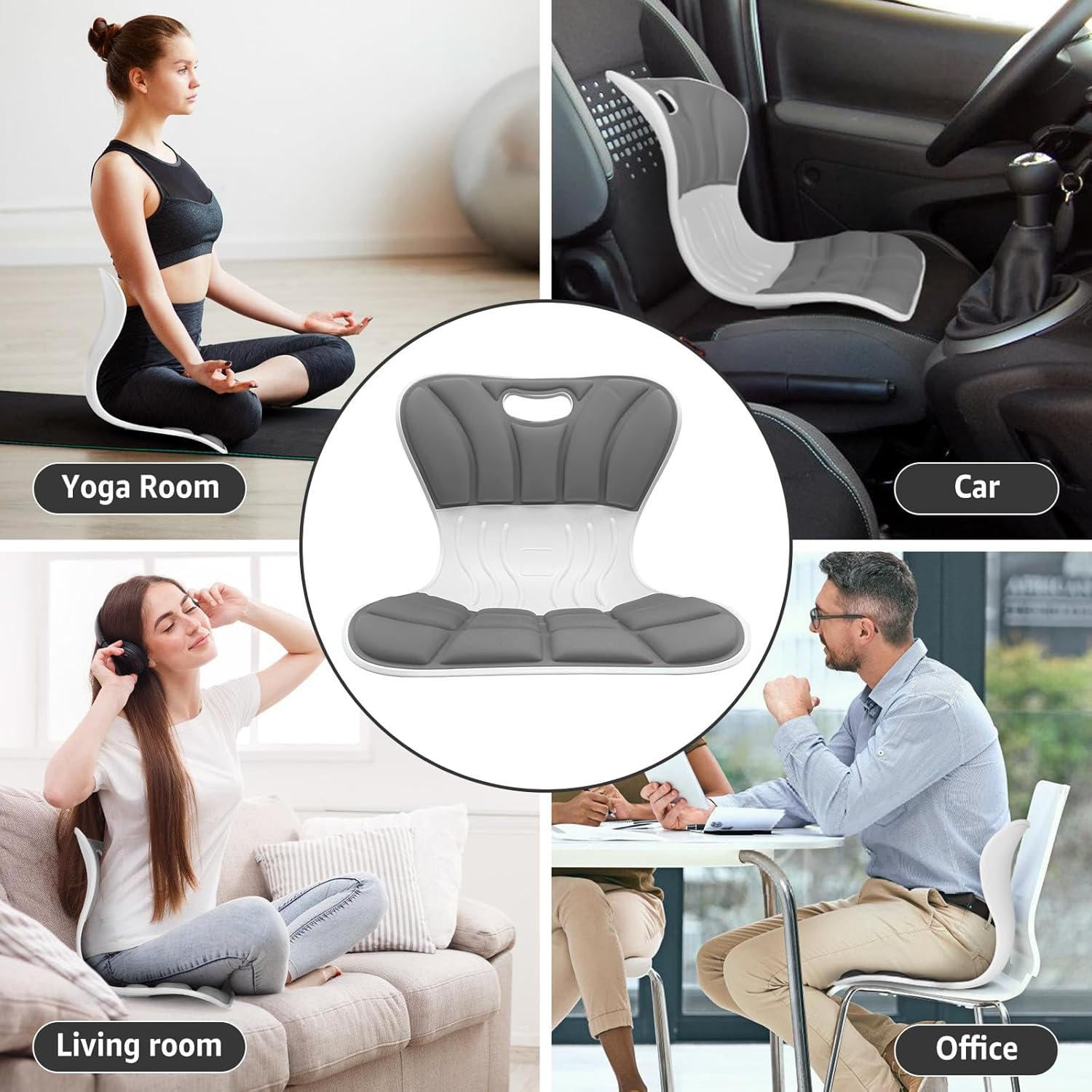 Seat Posture Corrector Orthopedic Sitting Support Cushion for Back Pain Relief and Spine Alignment Office Chair