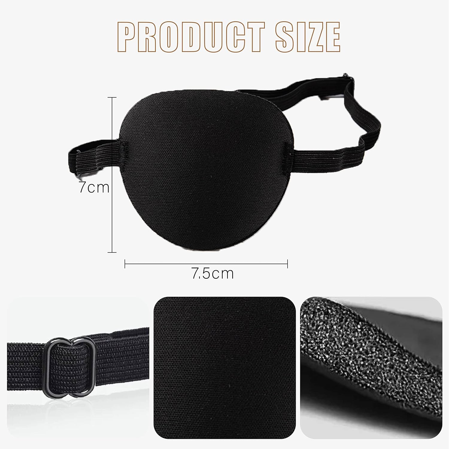 Eye Patch Soft Adjustable Eye Cover for Eye Protection Recovery and Light Blocking Comfortable Wear