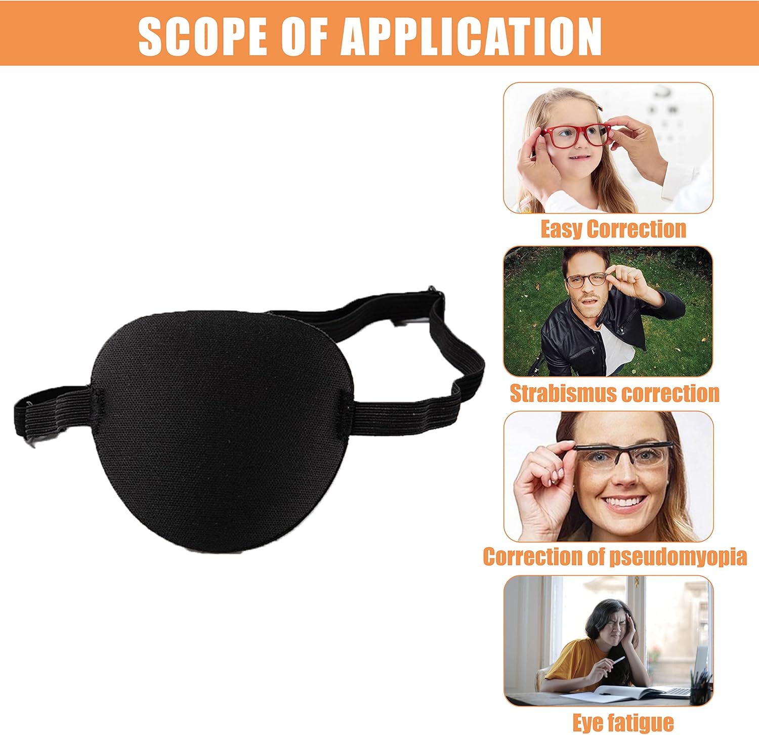 Eye Patch Soft Adjustable Eye Cover for Eye Protection Recovery and Light Blocking Comfortable Wear